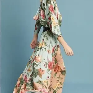 chinese dress ladies Dark Blue Maira Floral Lenzing™ Ecovero™ Viscose Maxi Dress main image 1